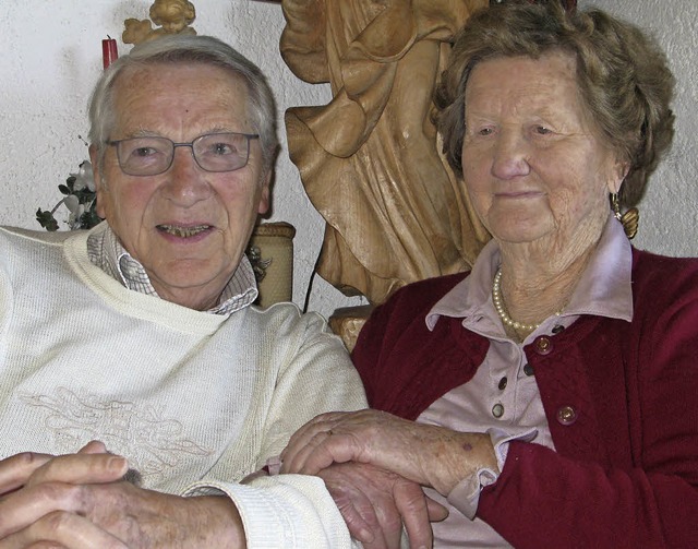 Freunde frs Leben: Walter Landwehrmann und Hedwig Kpfer.   | Foto: Ulrike Spiegelhalter