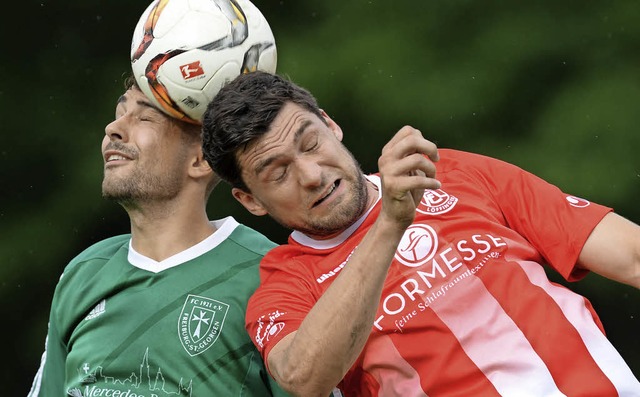 Augen zu und durch: Der St. Georgener ...s) und der  Lffinger Benjamin Gaudig   | Foto: Seeger