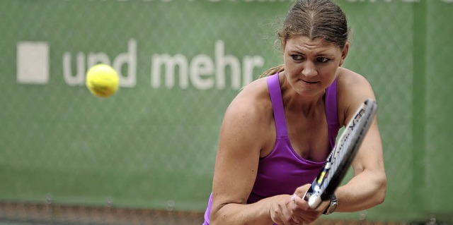 Viktoria Malova blickt konzentriert, doch sie hatte leichtes Spiel.   | Foto:  Bettina Schaller