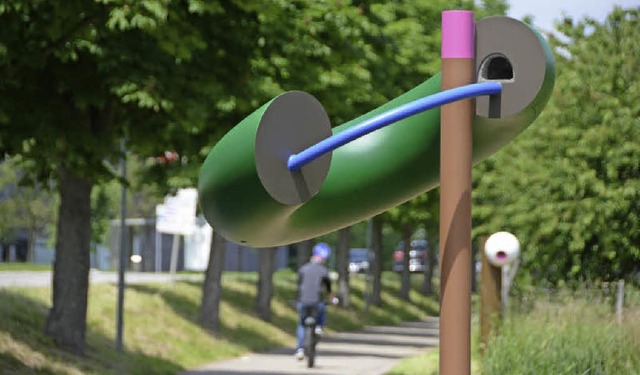 Vogelhuschen heit dieses neue Objekt am Rehberger-Kunstweg beim Vitra Campus.   | Foto: Lauber