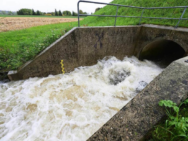 Das Rckhaltebecken in St. Georgen fr den  Mhlebach an der Basler Landstrae   | Foto: I. Schneider