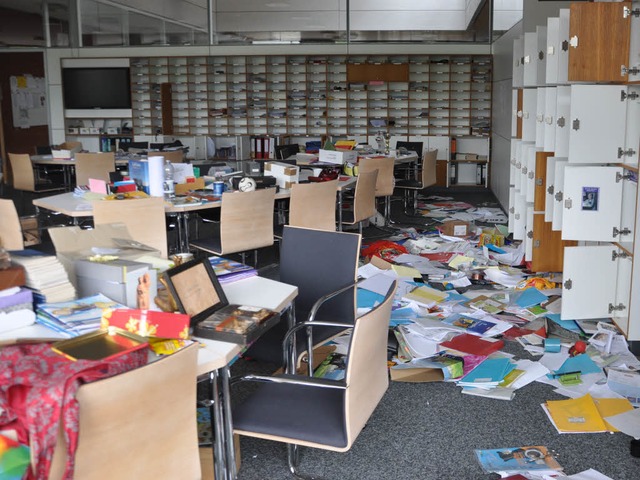 Totales Chaos im Staufener Lehrerzimmer  | Foto: Rainer Ruther