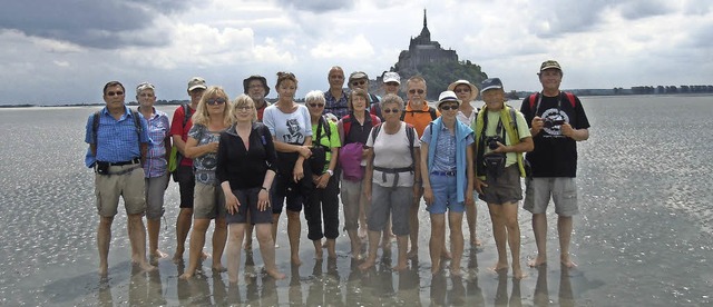 Zu den Hhepunkten zhlte die Wattwanderung durch die Bucht des Mont St.Michel.  | Foto: Jutta Binner-Schwarz