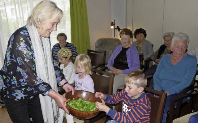 <BZ-FotoAnlauf>Gast bei Senioren</BZ-F...nger des Oberlin-Kindergartens Binzen.  | Foto: Privat