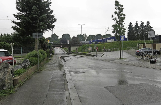 Die Bahnunterfhrung Elzweg ist bei Starkregen oft unpassierbar  | Foto: Georg Vo