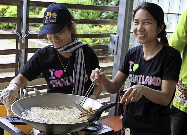 Hier wird schmackhaftes thailndisches Essen zubereitet.   | Foto: Fotos: Heiss