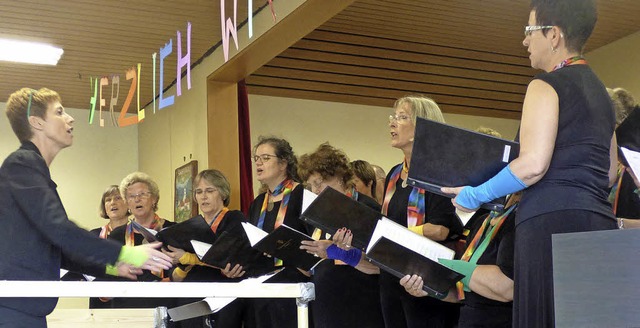 Der Gesangverein Mappach war nicht nur...en &#8211; geleitet von Kathy Schann.   | Foto: Fiedler