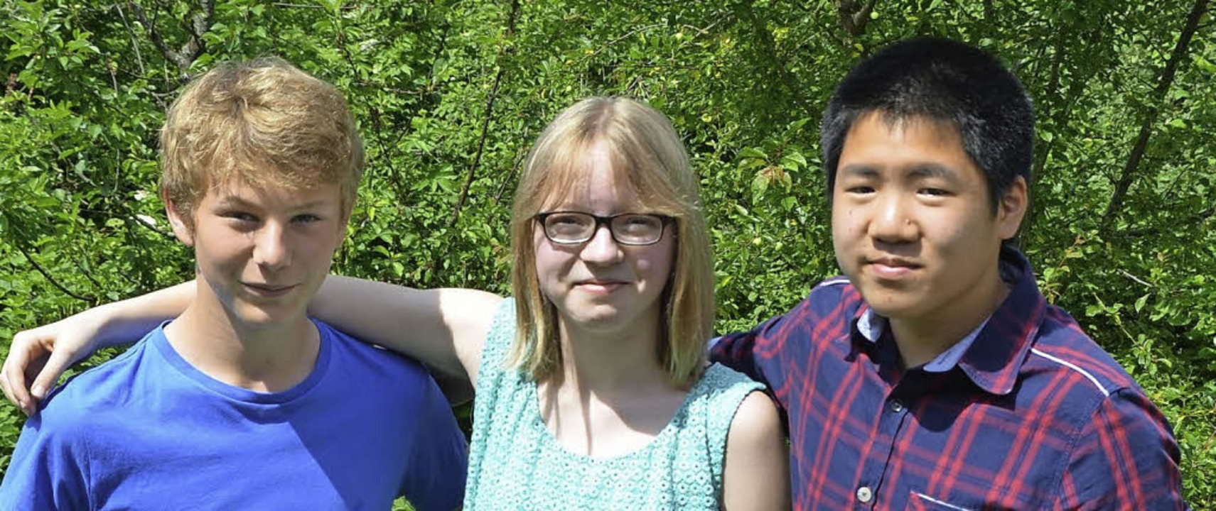 Olivier Schrder, Hanna Schulte und Yile Huang (von links)   | Foto: K. Marr
