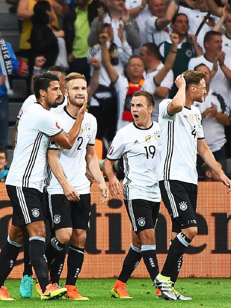 Freude nach dem ersten Treffer fr Deutschland