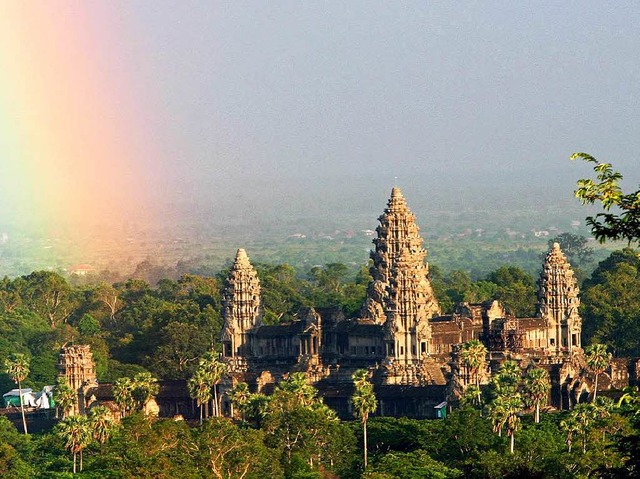 Die weltberhmte Tempelanlage von Angkor Watt  | Foto: dpa
