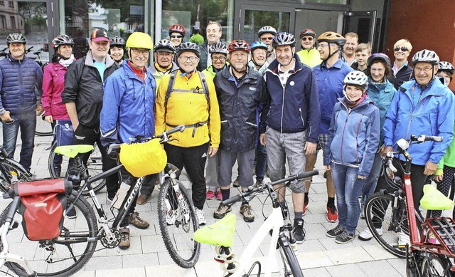 Viele E-Bikes waren bei der Radtour &#...rmeister Erik Pauly (Donaueschingen).   | Foto: Dagobert Maier