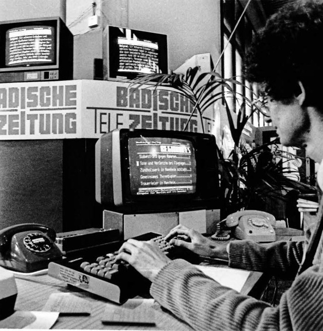 Neuerung oder Zukunft: die BTX-Redaktion im Jahr 1983  | Foto: Manfred Richter 