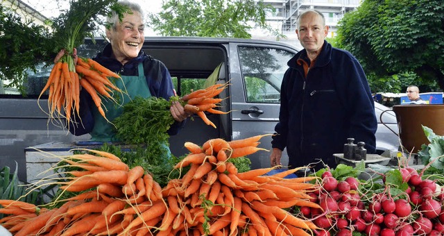 Karotten wachsen auch bei Dauerregen n...en Stand betreiben, nicht so weit her.  | Foto: Ingrid Bhm-Jacob