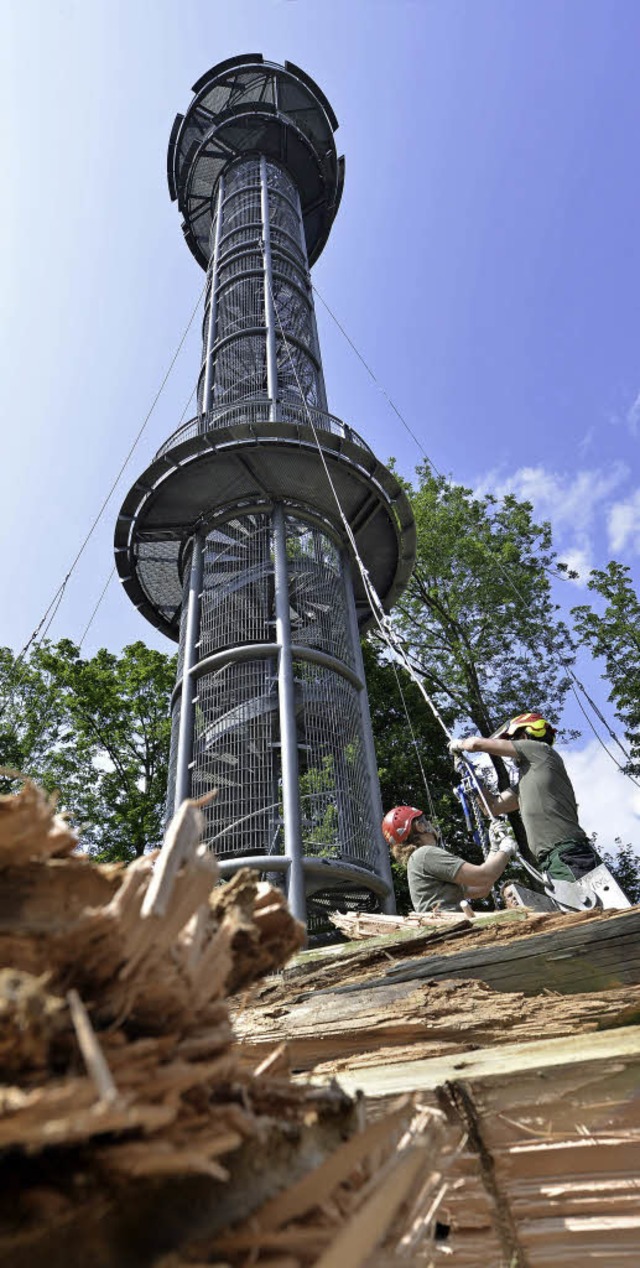 Das morsche Holz wurde letzten Sommer abgebaut.  | Foto: Michael Bamberger