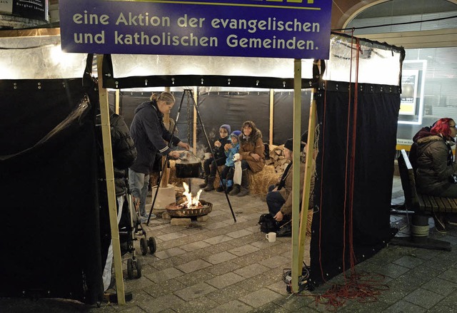 Die schwarze Jurte wird auch beim komm... Weihnachtmarkt wieder zu sehen sein.   | Foto: Barbara Ruda