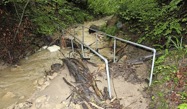 Das Ruschbachtal ist erneut wegen der berschwemmungen unbegehbar.   | Foto: Gemeinde