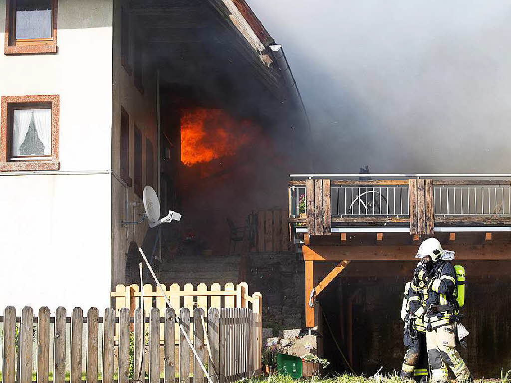 Brand auf dem Stabhalterhof in Yach