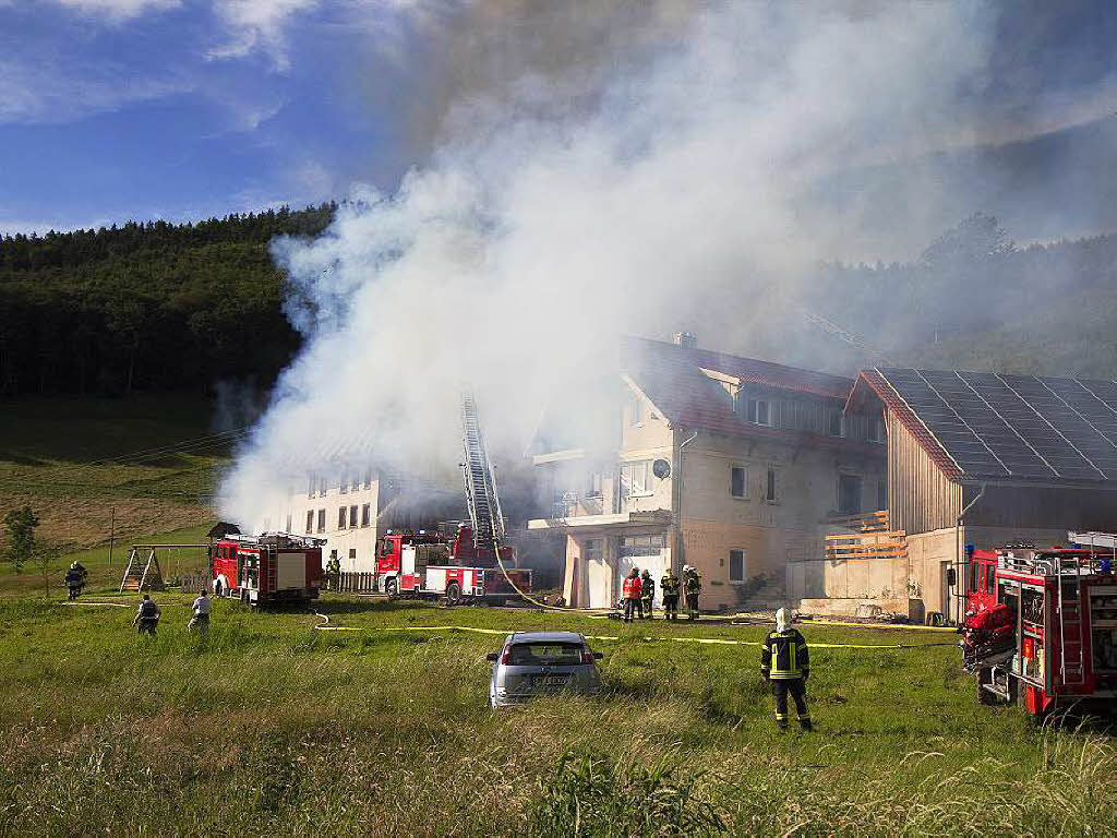 Brand auf dem Stabhalterhof in Yach