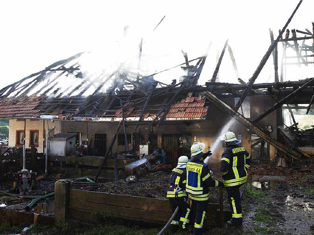 Brand auf dem Stabhalterhof in Yach