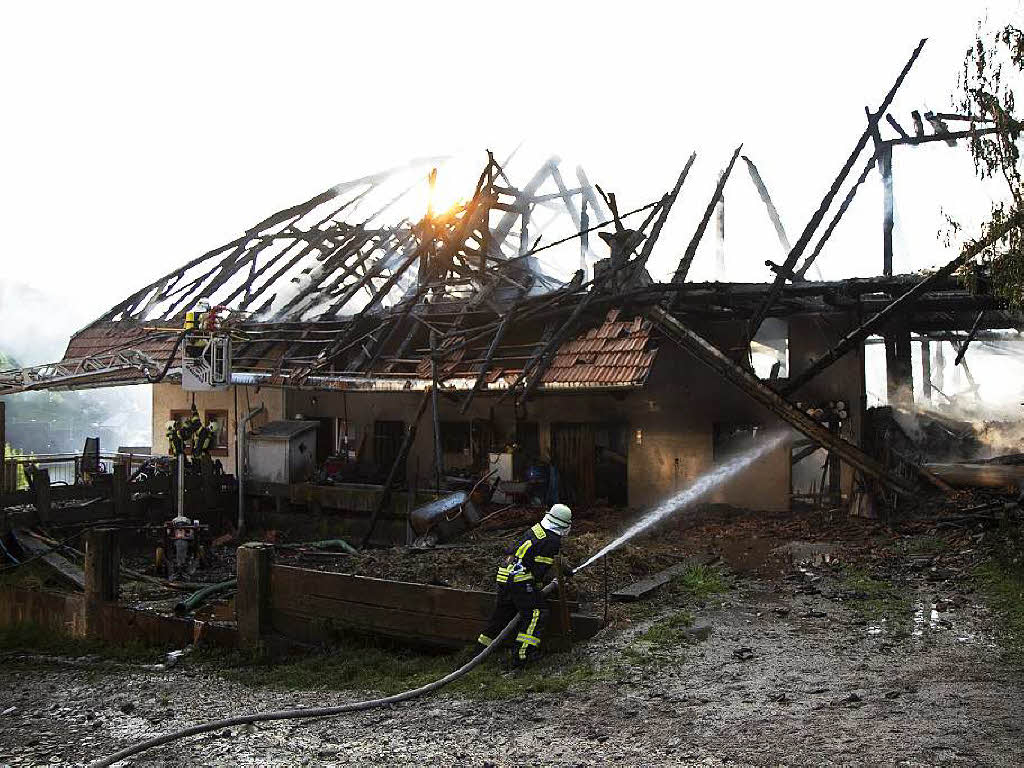 Brand auf dem Stabhalterhof in Yach