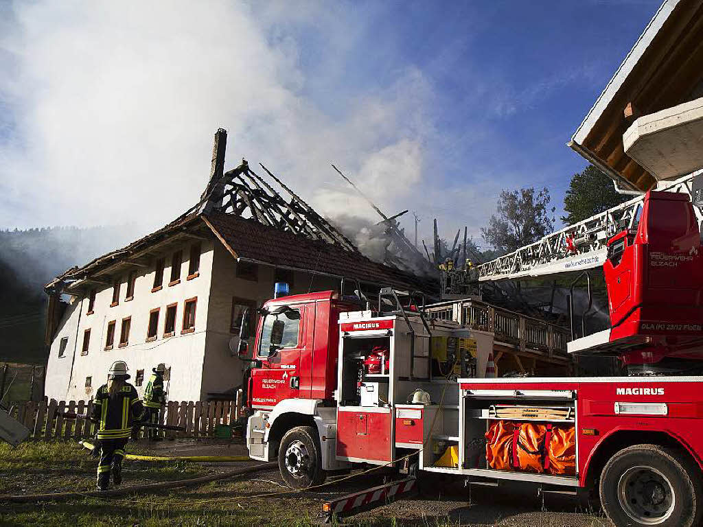 Brand auf dem Stabhalterhof in Yach