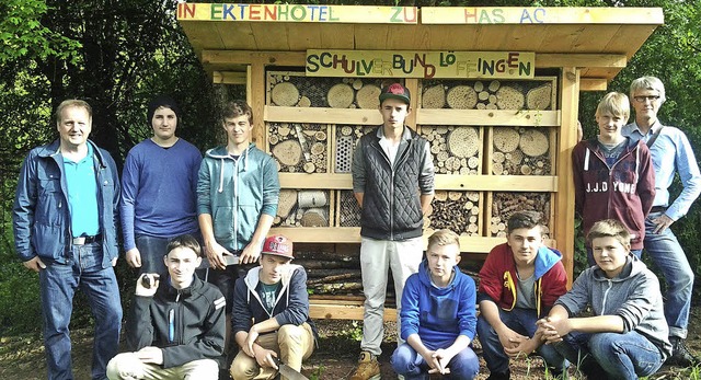 Zur Freude des Schler der Klasse 9 a ...ekten  in ihrem Hotel niedergelassen.   | Foto: Privat