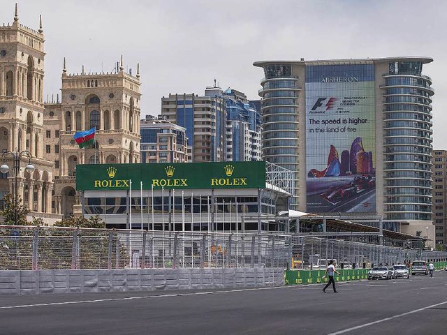 Baku rstet sich  fr die Formel1.  | Foto: dpa