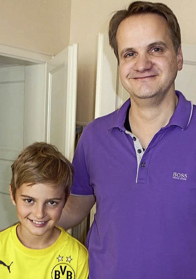 Linus Burmeister mit seinem Onkel Stephan Orten   | Foto: Burmeister
