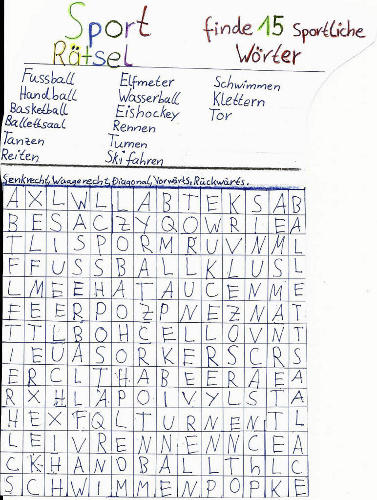 Buchstabengitter - Zisch-Texte - Badische Zeitung