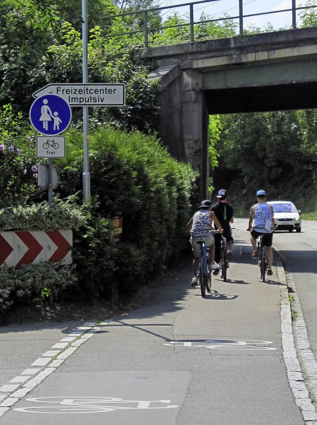 Mal benutzungspflichtig, mal nicht: der Radweg entlang der Basler Strae   | Foto: IG Velo
