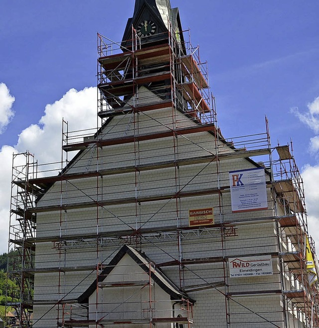 Die Pfarrkirche in Hg wird derzeit renoviert.   | Foto: Rmmele