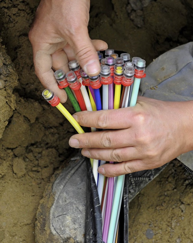 In der Gemeinde Auggen sollen demnchs...r ein schnelleres Internet beginnen.    | Foto: dpa