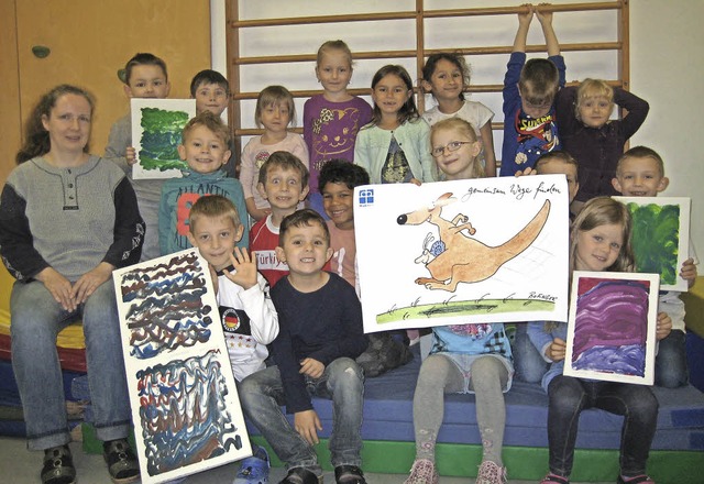 Die Kinder vom Kindergarten Villa Sonn...Bilder fr Diakonie-Beratungsstelle.    | Foto: Elisabeth Winkelmann-Klingsporn