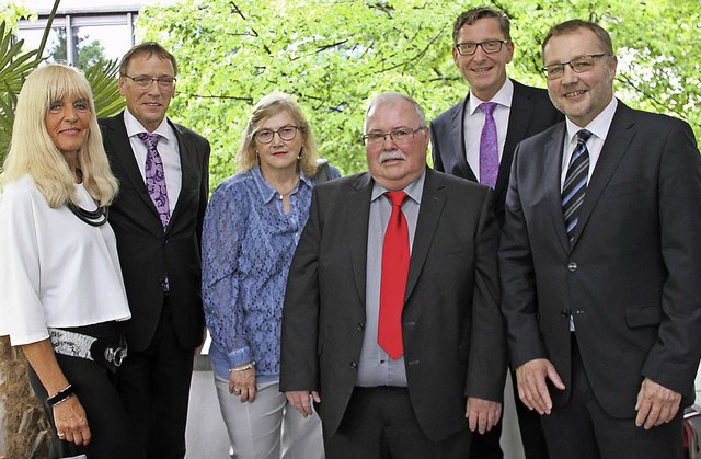 Verabschiedung (von links): Ing Sutter...th, Rainer Liebenow und Lutz Pankrath   | Foto: Name