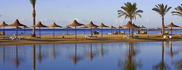 Wenig Gste:Die Strnde in Hurghada sind fast leer.   | Foto: Grand resort