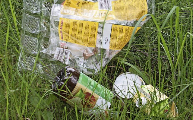 Schlecht  fr Natur und Mensch: Plastikmll in der Landschaft.   | Foto: doro