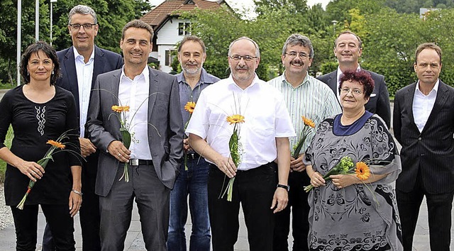 Testo ehrte langjhrige Mitarbeiter. D...ahre oder lnger bei dem Unternehmen.   | Foto: privat