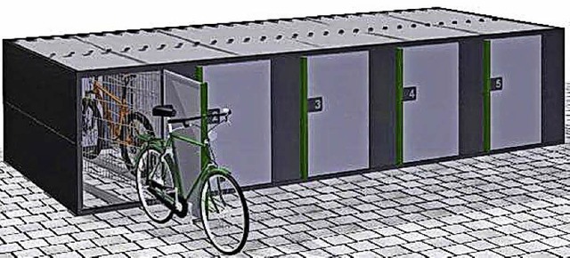 Solche einheitlichen Fahrradboxen soll...en entlang der B500 aufgestellt werden  | Foto: Kienzler-Stadtmobiliar