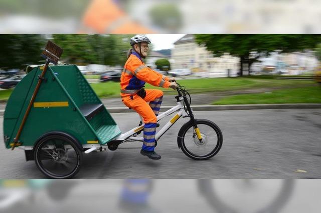 Die Freiburger Stadtreinigung hat jetzt ein Müll-Fahrrad