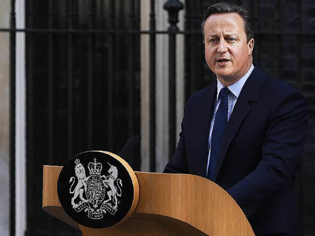 David Cameron bei seiner Ansprache nach der Brexit-Abstimmung.  | Foto: AFP