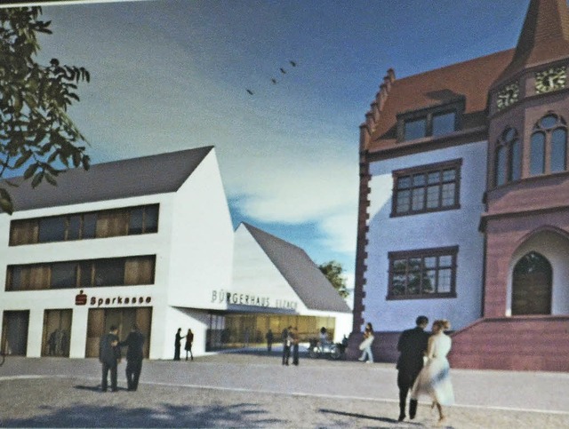 Simulation des Bauprojekts fr Elzach:...#8220; oder &#8222;Brgerhalle&#8220;.  | Foto: Nikolaus Bayer