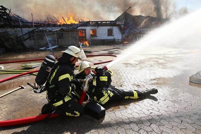 Grofeuer in Schweinemastbetrieb in Neumhl