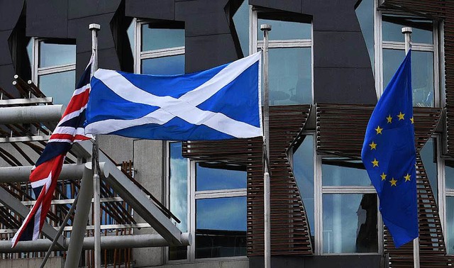Schottland zwischen UK und EU.  | Foto: AFP