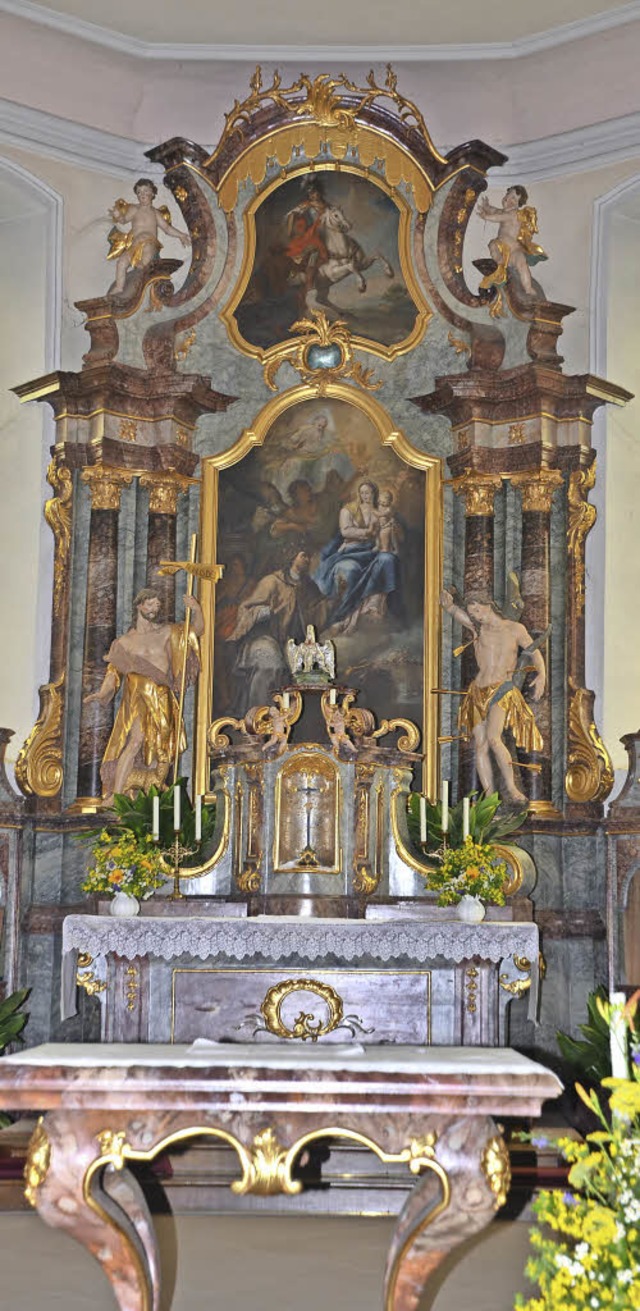 Sasbach. Der Hochaltar der St. Martinkirche.  | Foto: Roland Vitt