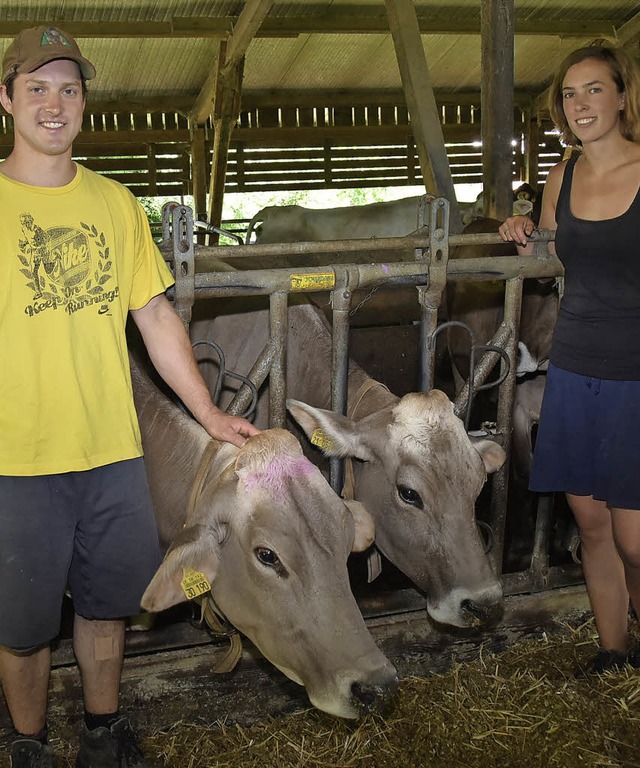 Milchpreis: Landwirt Christoph Blattma... seine Frau Cornelia vom Schmperlehof  | Foto: Andrea Steinhart