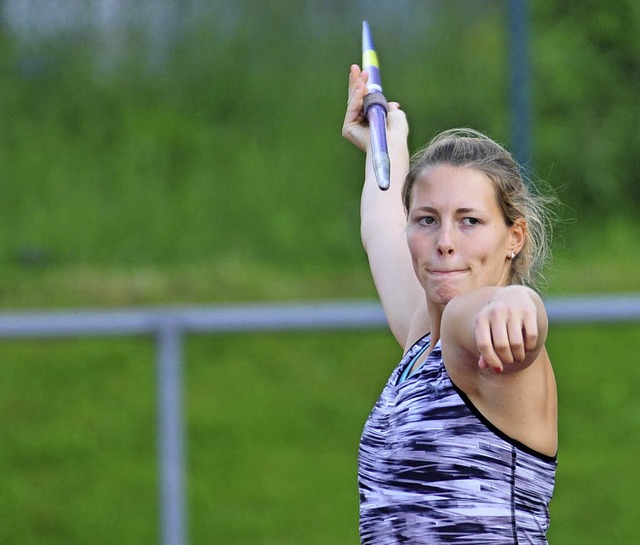 Janice Waldvogel warf den Speer 47,85 Meter weit zur Silbermedaille.   | Foto: heiler