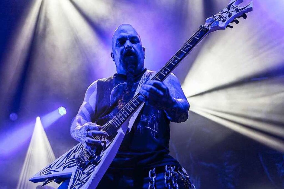 Slayer - die Großväter des Thrash-Metal spielen in Pratteln bei Basel. (Foto: Carlotta Huber) Slayer - die Großväter des Thrash-Metal spielen in Pratteln bei Basel. (Foto: Carlotta Huber)