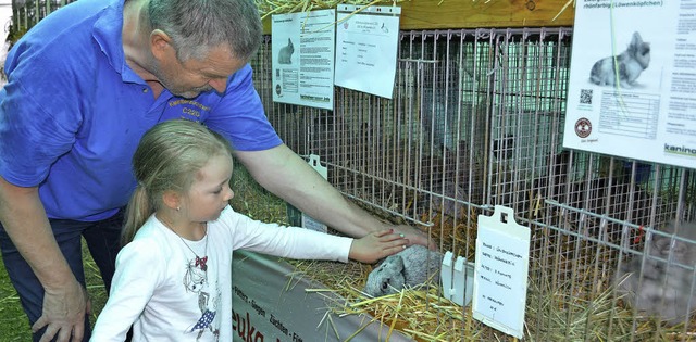 Streichelzoo: Vor allem die kleinen Besucher waren begeistert.   | Foto: Berger