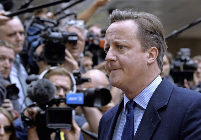 In Erklrungsnot: David Cameron auf dem EU-Gipfel in Brssel   | Foto: afp