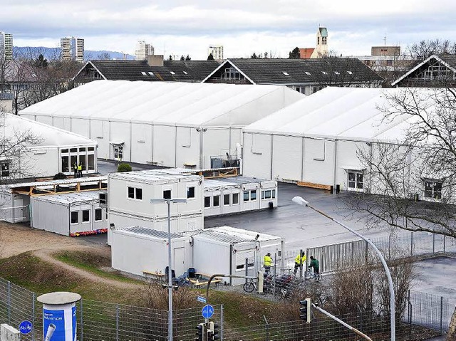 Die Erstaufnahmestelle fr Flchtlinge...nd es etwas mehr als 100 (Archivbild).  | Foto: Thomas Kunz